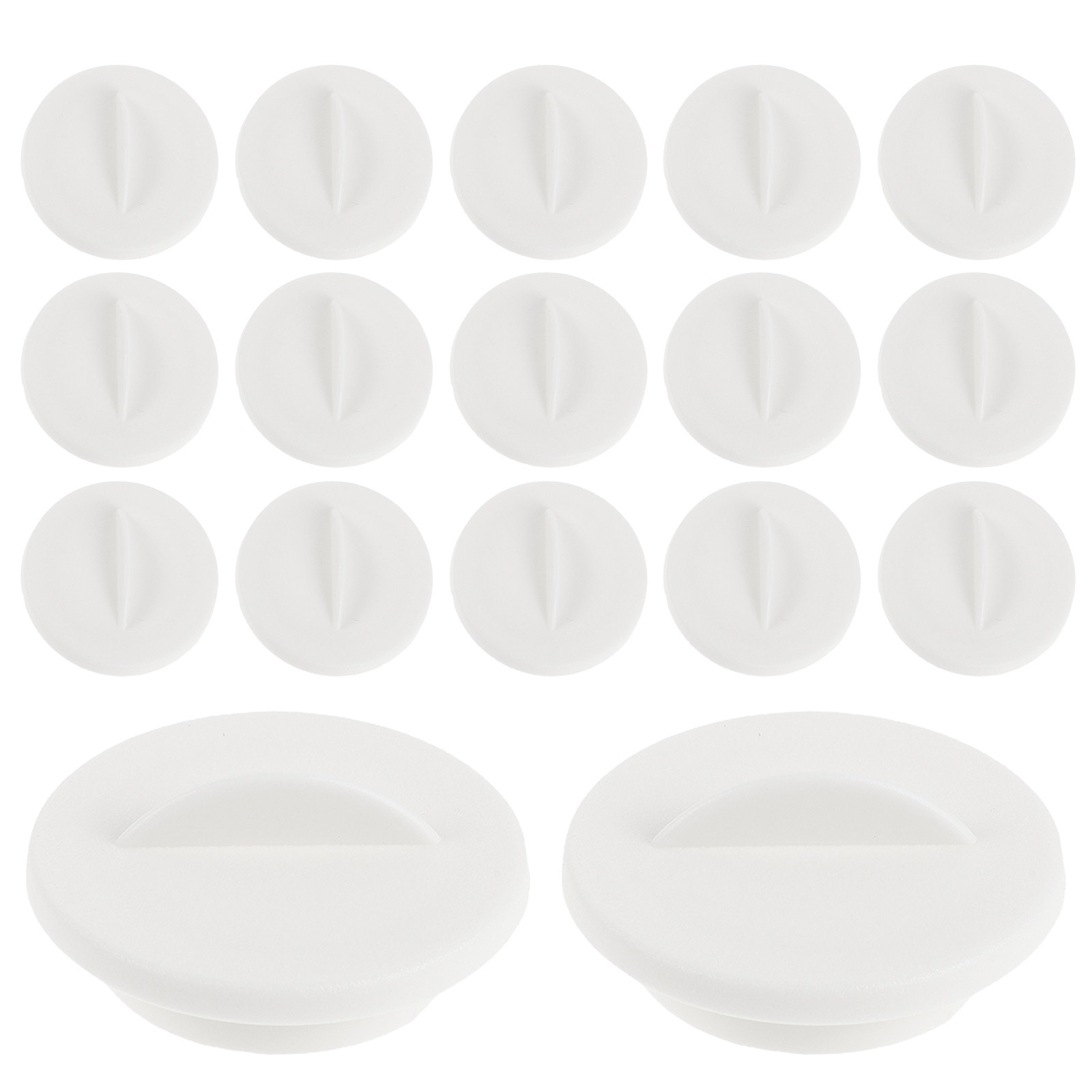 Indoor Garden Kit - 24Pcs Round Hydroponic Hole Caps White