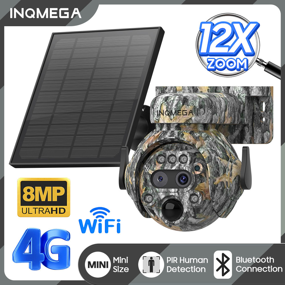 Garden Camera - INQMEGA 8MP Solar Powered Camera 4K
