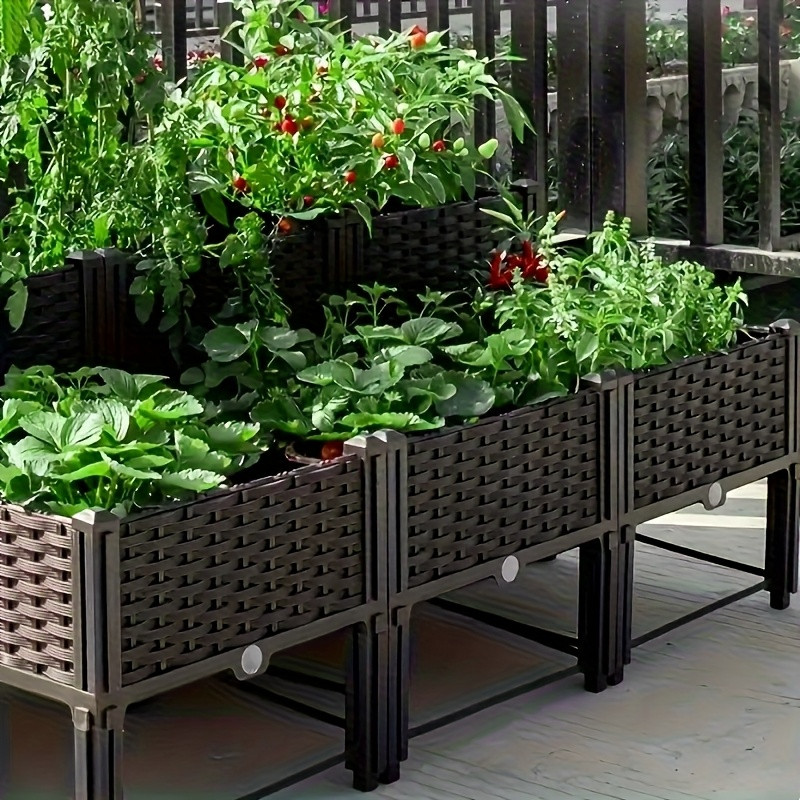 Self Watering Planter - Garden Raised Bed, Elevated Flower Plant