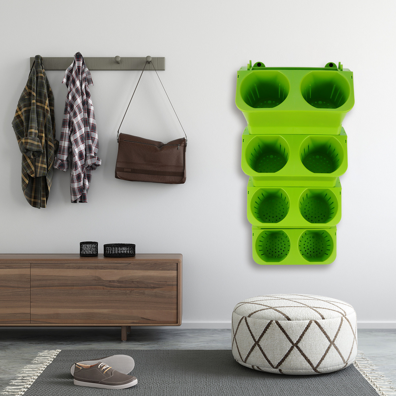 4Pcs Vertical Wall Planter Set - Self Watering Planter ulasan dan harga