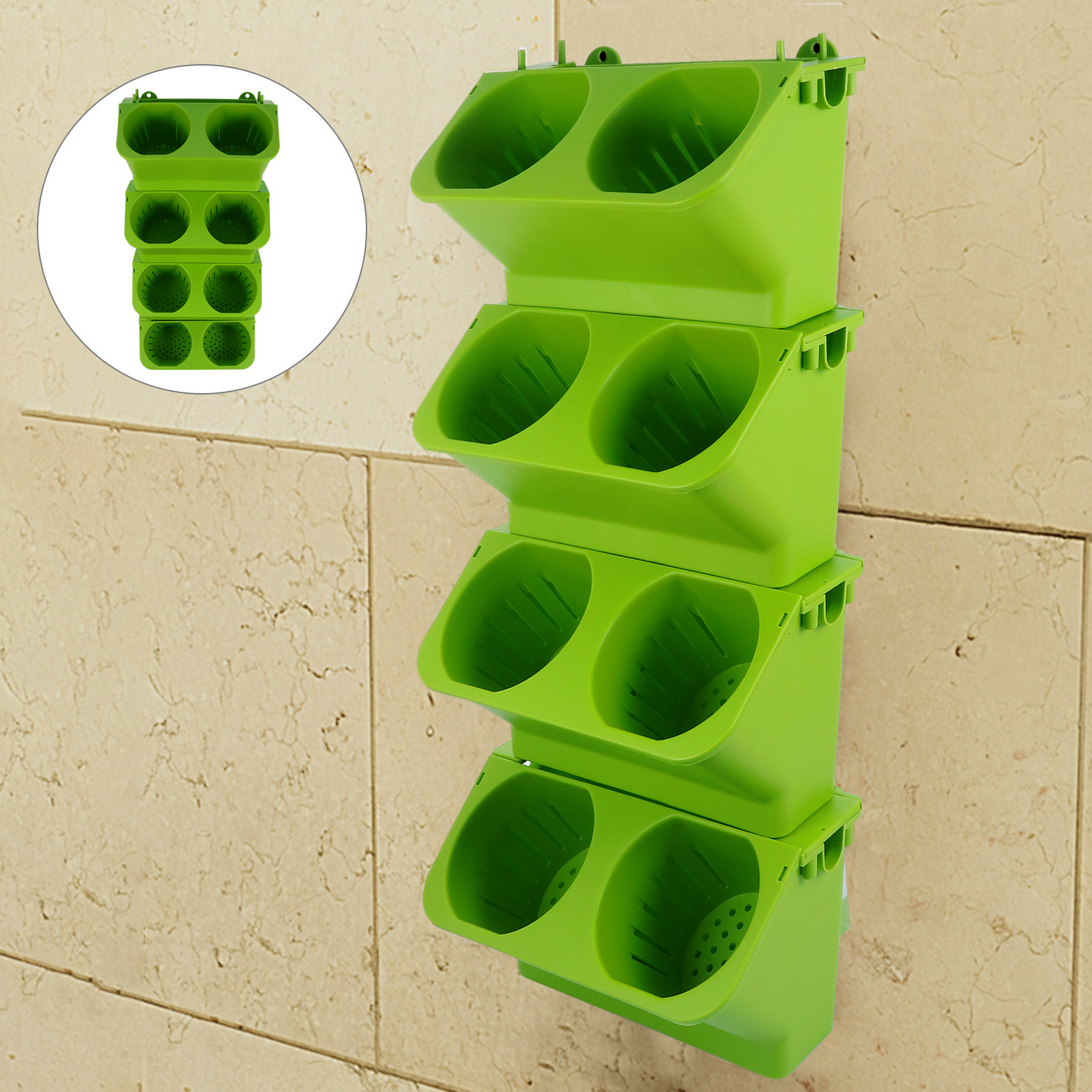 4Pcs Vertical Wall Planter Set - Self Watering Planter ulasan dan harga