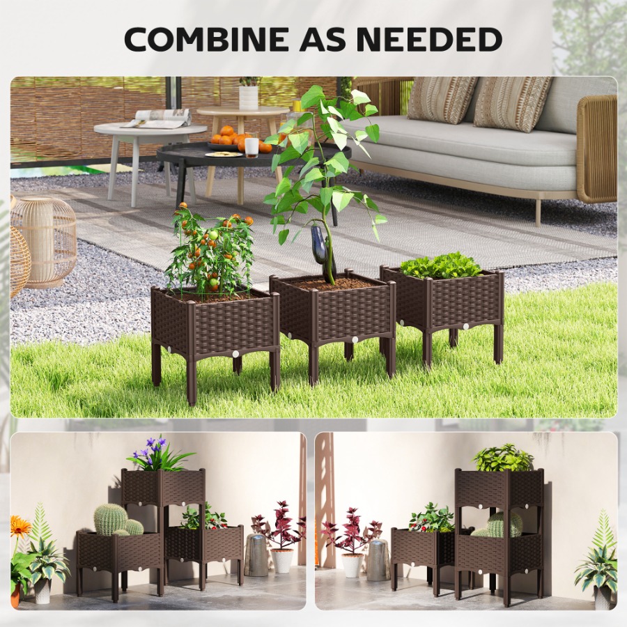 Plastic Raised Garden Bed with - Self Watering Planter ulasan dan harga