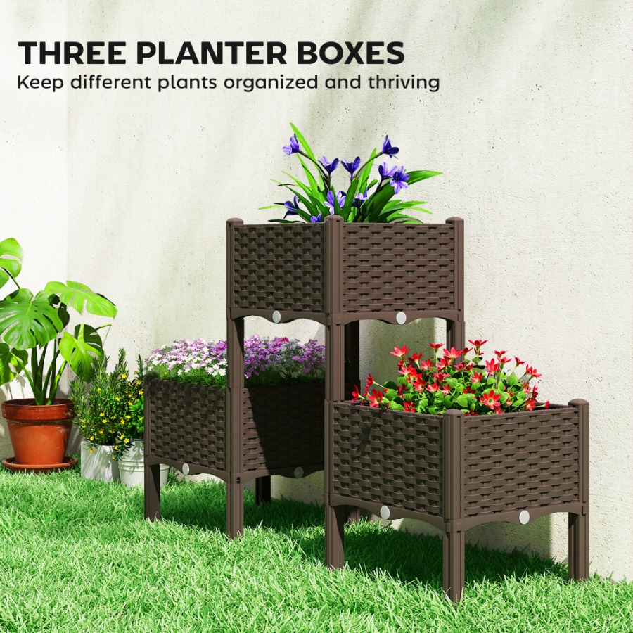 Plastic Raised Garden Bed with - Self Watering Planter ulasan dan harga