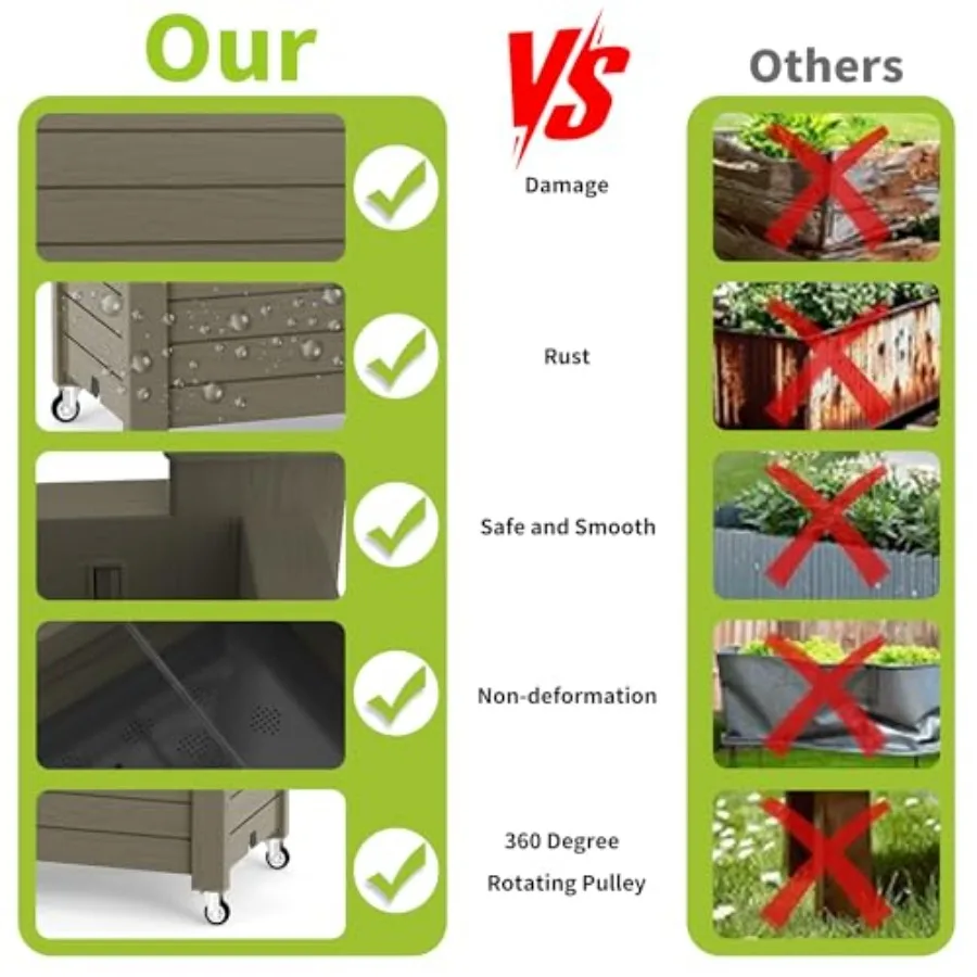 Raised Garden Bed with Legs, 3 - Self Watering Planter ulasan dan harga