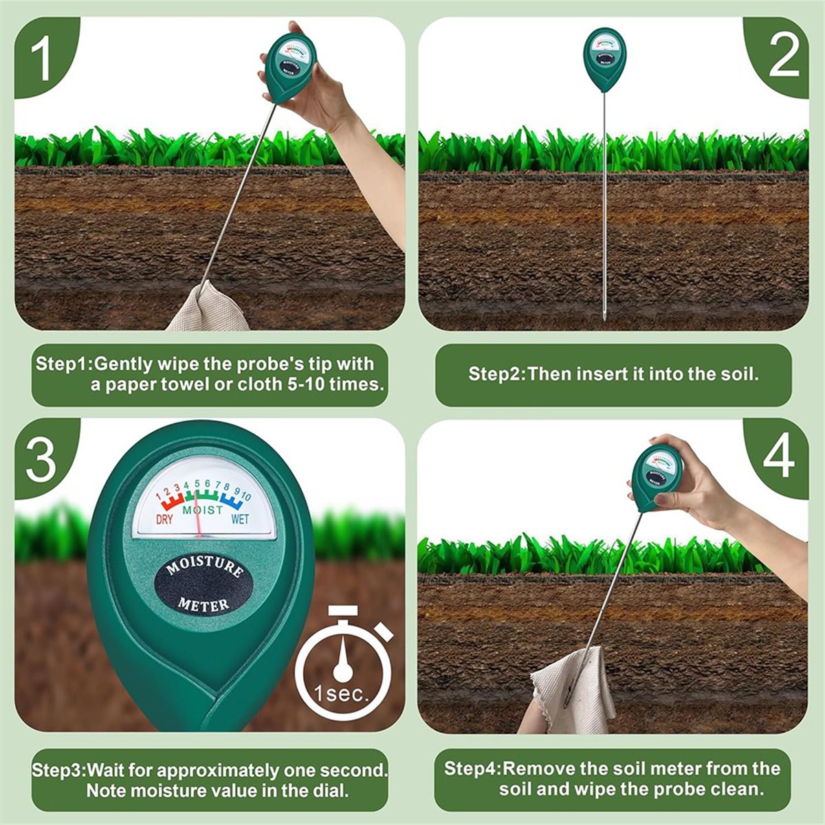 LNHF Long Probe Deep Use Soil  - Plant Sensor ulasan dan harga