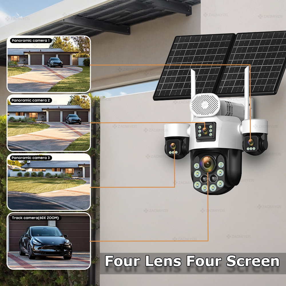 4 Lens Outdoor 360° Surveillan - Garden Camera ulasan dan harga