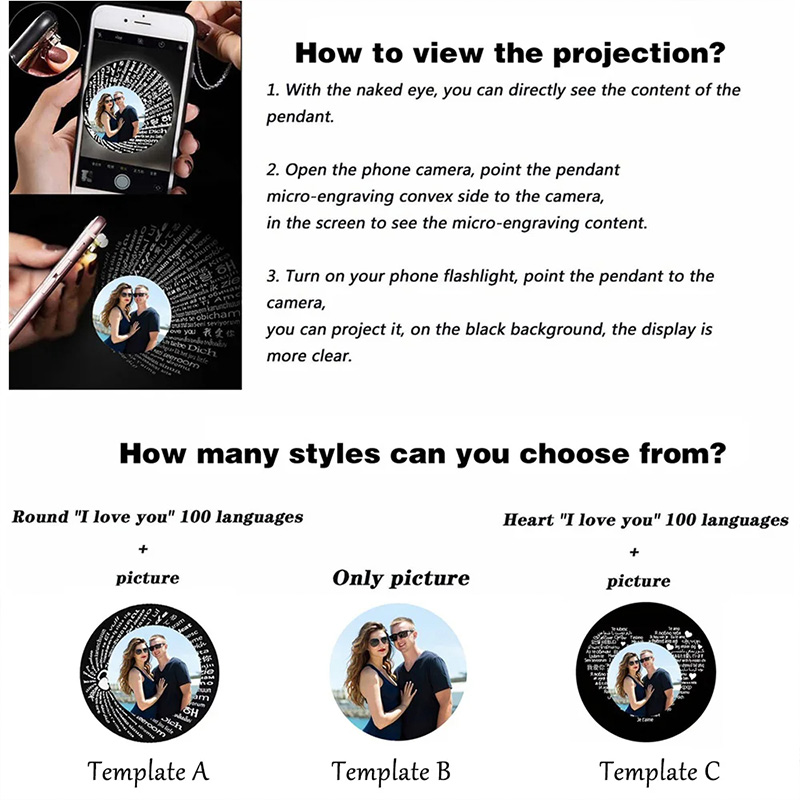 Custom Photo Necklace Personal - Plant Sensor ulasan dan harga