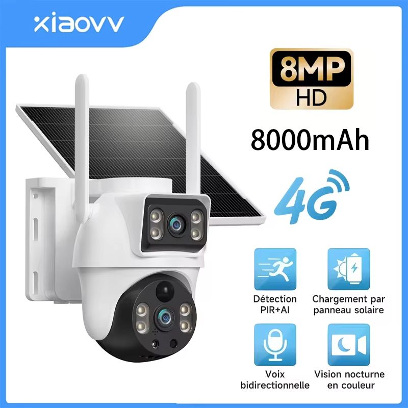 XIAOVV 8MP 4G LTE Solar Outdoo - Garden Camera ulasan dan harga