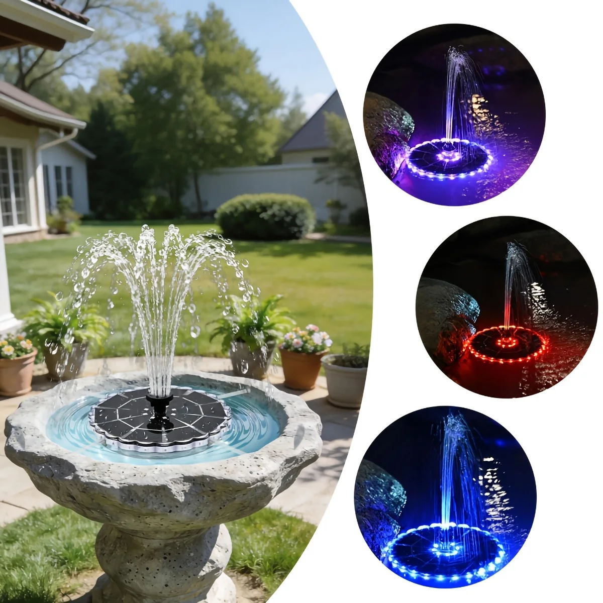 3.5W Outdoor Solar Fountain fo - Indoor Garden Kit ulasan dan harga