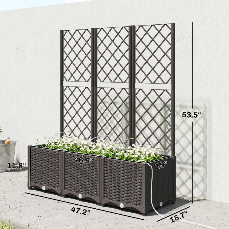 Outdoor Planter Box,Practical  - Self Watering Planter ulasan dan harga