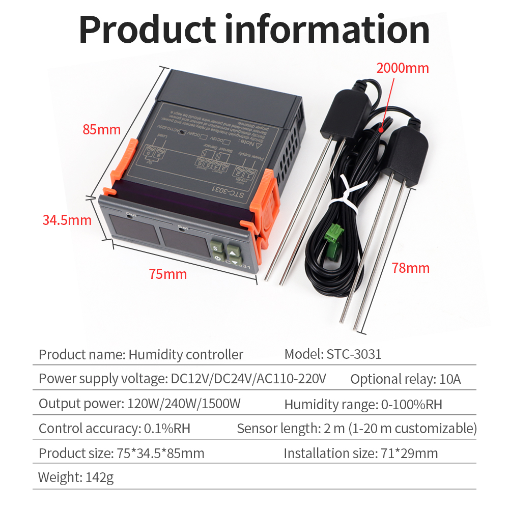 STC-3029 / 3030 / 3031 Moistur - Plant Sensor ulasan dan harga
