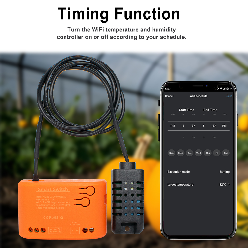 Tuya WiFi Temperature Humidity - Plant Monitor ulasan dan harga