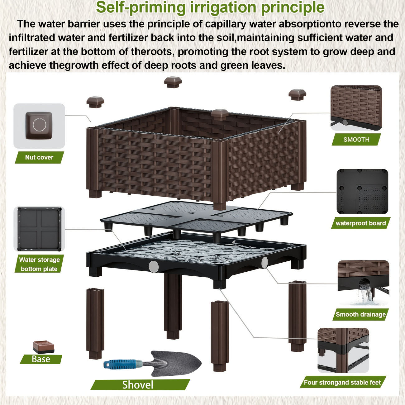 Garden Raised Bed, Elevated Fl - Self Watering Planter ulasan dan harga