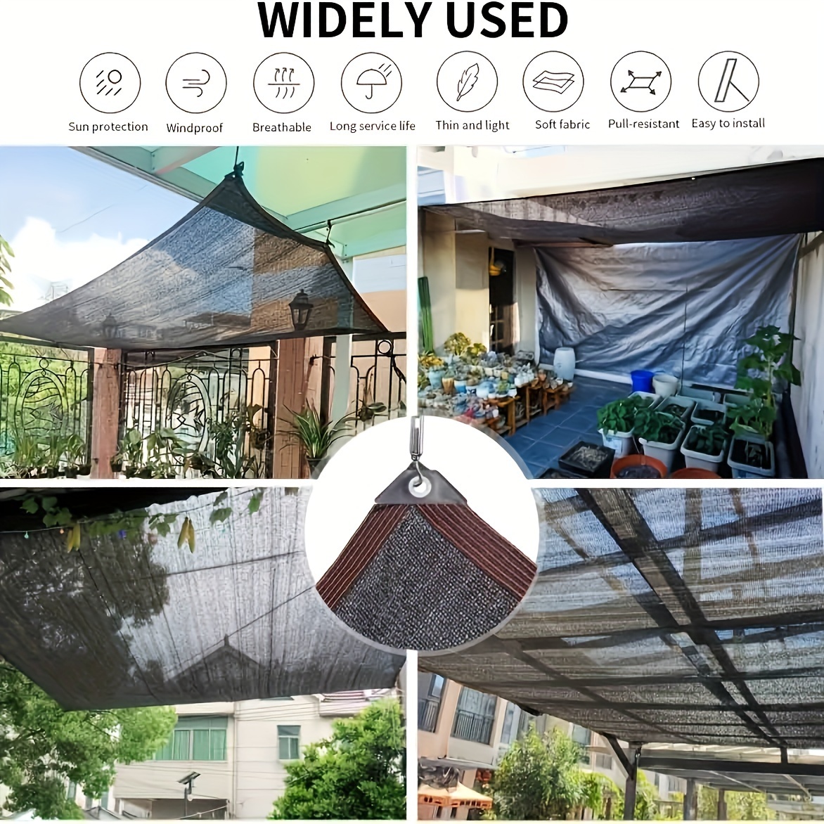 2-15m Black Sunshade Net Sun S - Plant Monitor ulasan dan harga